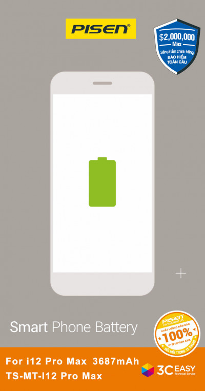 Pin Pisen iPhone 12/12 Pro chính hãng tại Đà Nẵng