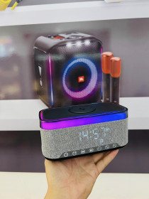 Loa Bluetooth S-300 Tích Hợp Đồng Hồ, Sạc Không Dây