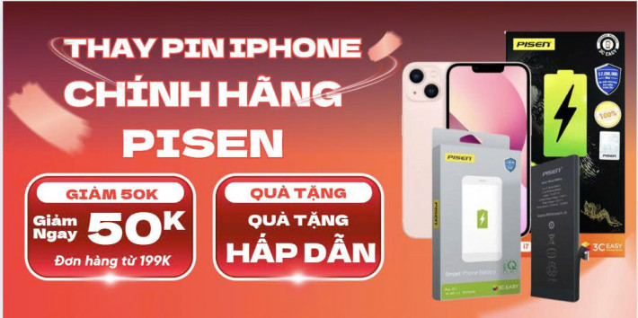 Thay pin pisen chính hãng