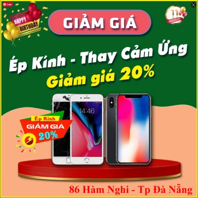 Khuyến mãi giảm giá Ép kính điện thoại tại đà nẵng