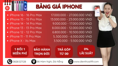 Giá iPhone ở Đà Nẵng Hiện Tại | Bảng giá iPhone đầu tháng 8 tại Điện Thoại 99