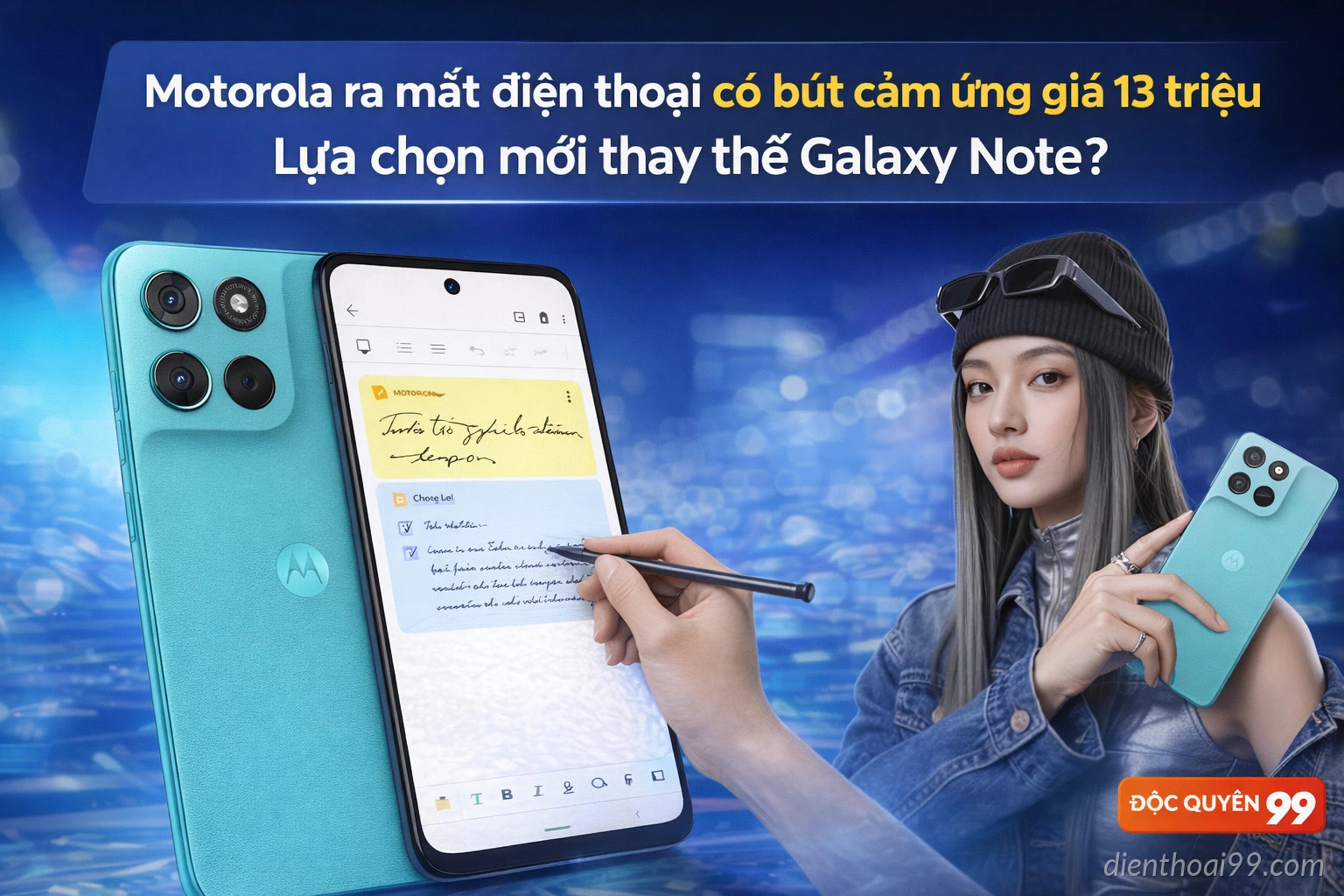Motorola ra mắt điện thoại có bút cảm ứng giá 13 triệu: Lựa chọn mới thay thế Galaxy Note?