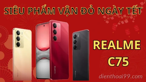 Realme C65 Đỏ Hồng Ngọc | Siêu phẩm vận đỏ cho ngày Tết