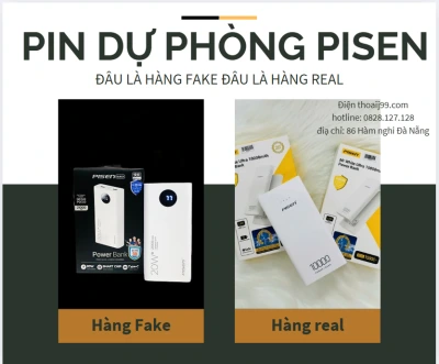 Sạc dự phòng Pisen thật và giả khác nhau thế nào? Cách kiểm tra nhanh