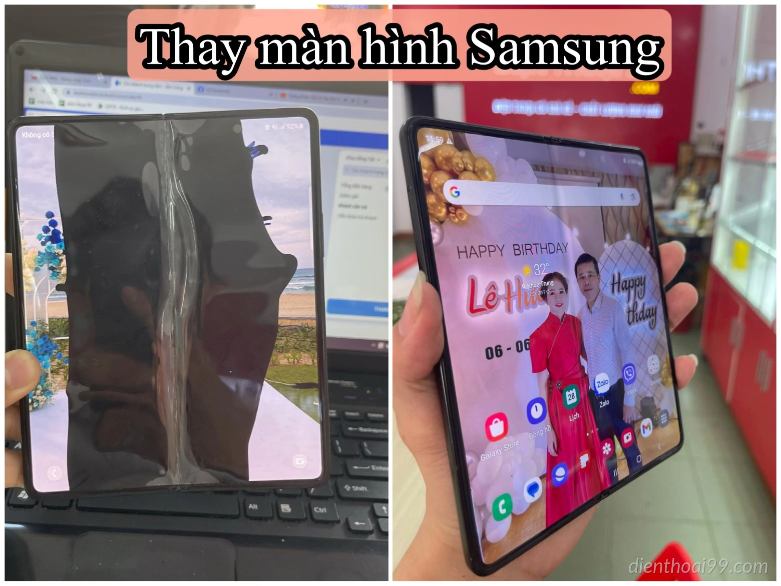 Thay màn hình Samsung tại Đà Nẵng: Uy tín, giá cả hợp lý tại Diện Thoại 99