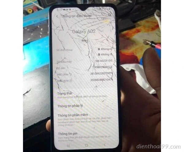 Ép kính Galaxy A02s giá rẻ tại Đà Nẵng