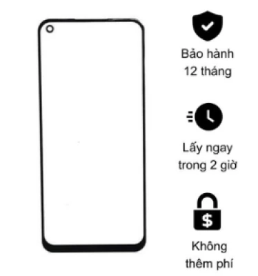 Ép mặt kính realme 6