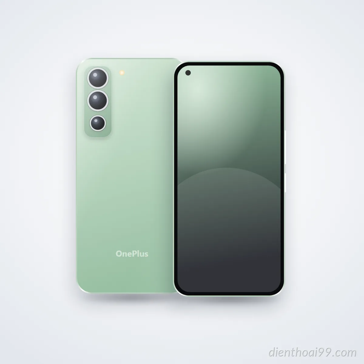 Mặt trước và mặt sau điện thoại OnePlus Nord N200 (ảnh minh hoạ)