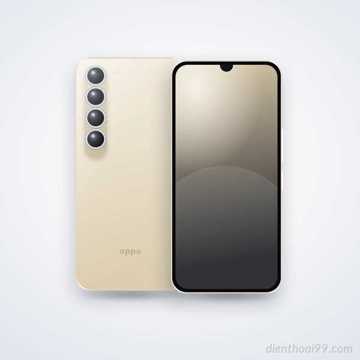 Mặt trước và mặt sau điện thoại OPPO A32 2020 (ảnh minh hoạ)