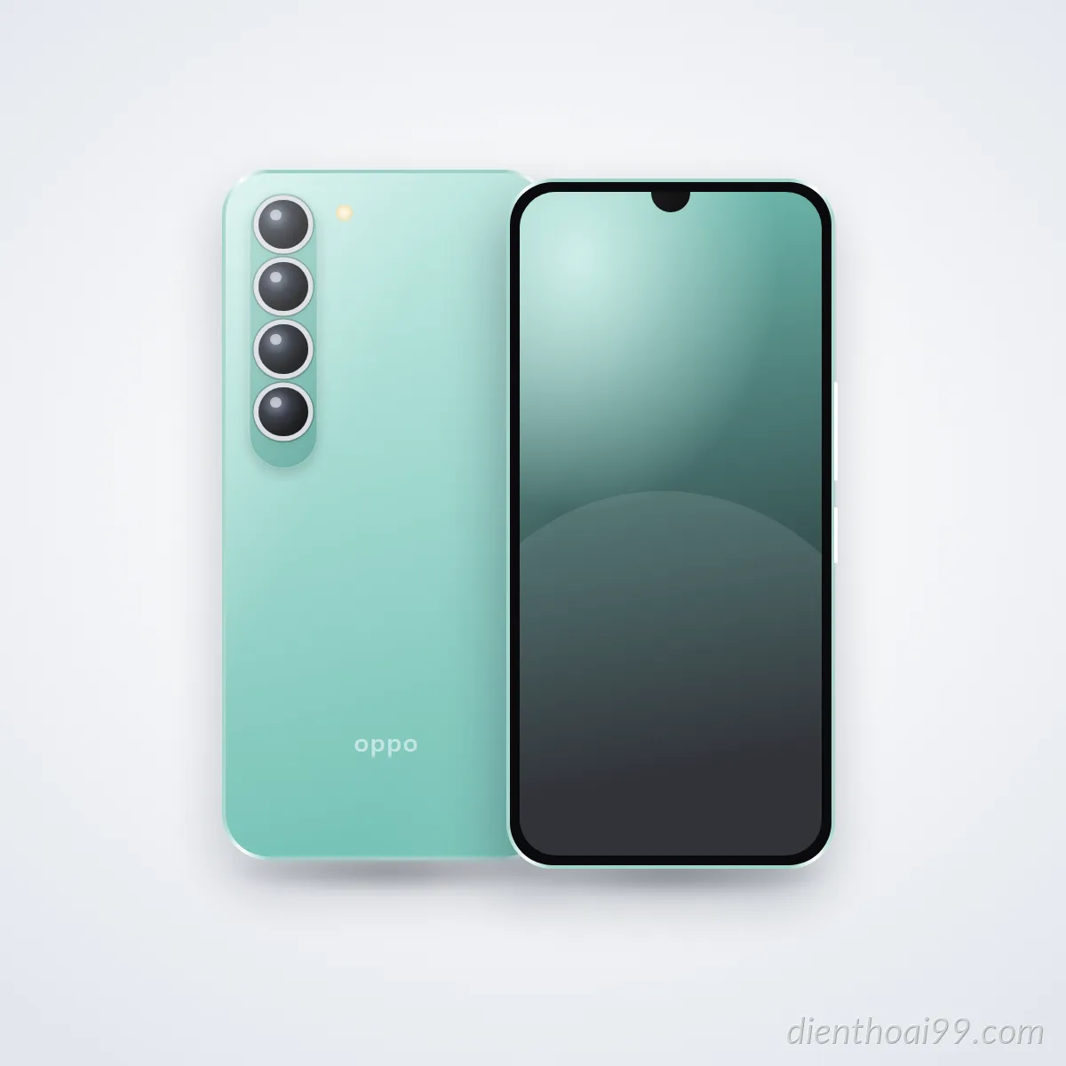Mặt trước và mặt sau điện thoại OPPO A32 (ảnh minh hoạ)