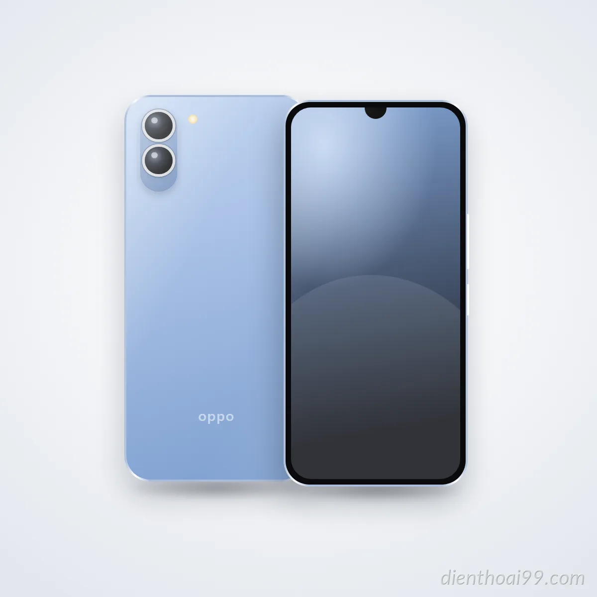Mặt trước và mặt sau điện thoại OPPO A3s (ảnh minh hoạ)