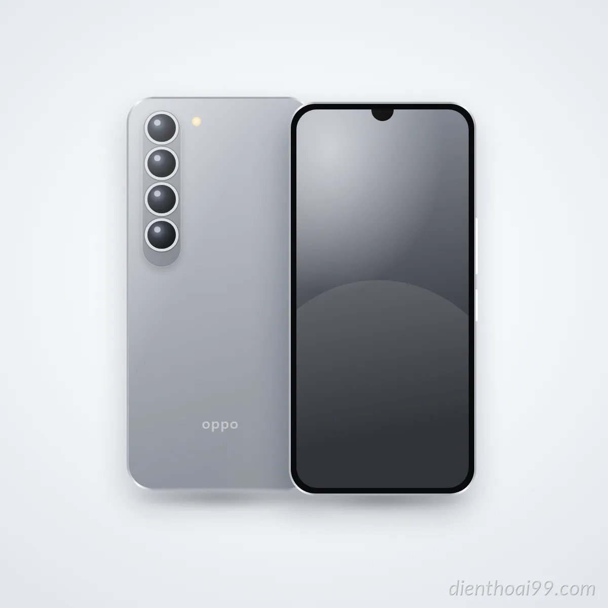 Mặt trước và mặt sau điện thoại OPPO A93s (ảnh minh hoạ)