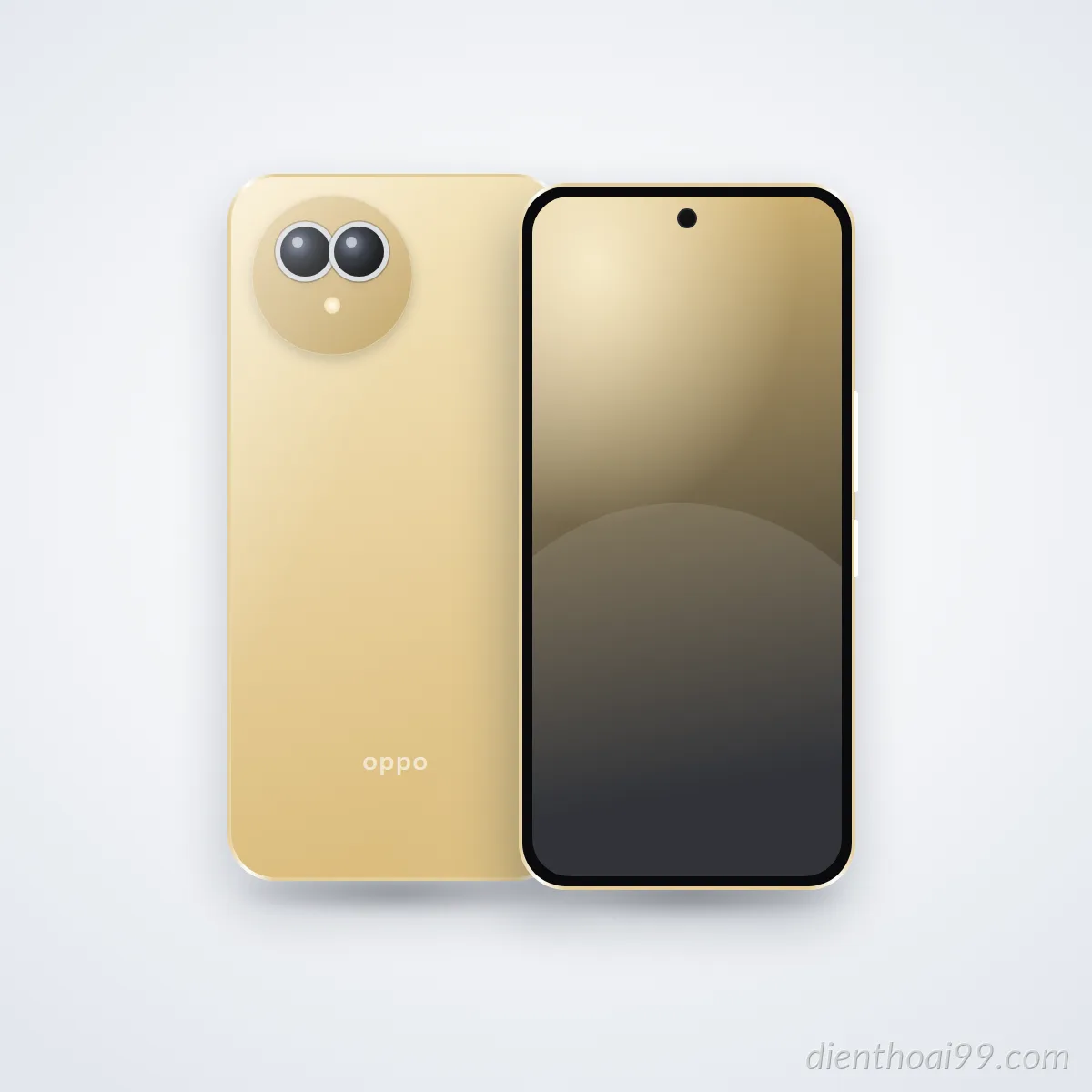 Mặt trước và mặt sau điện thoại OPPO Reno 12F (ảnh minh hoạ)