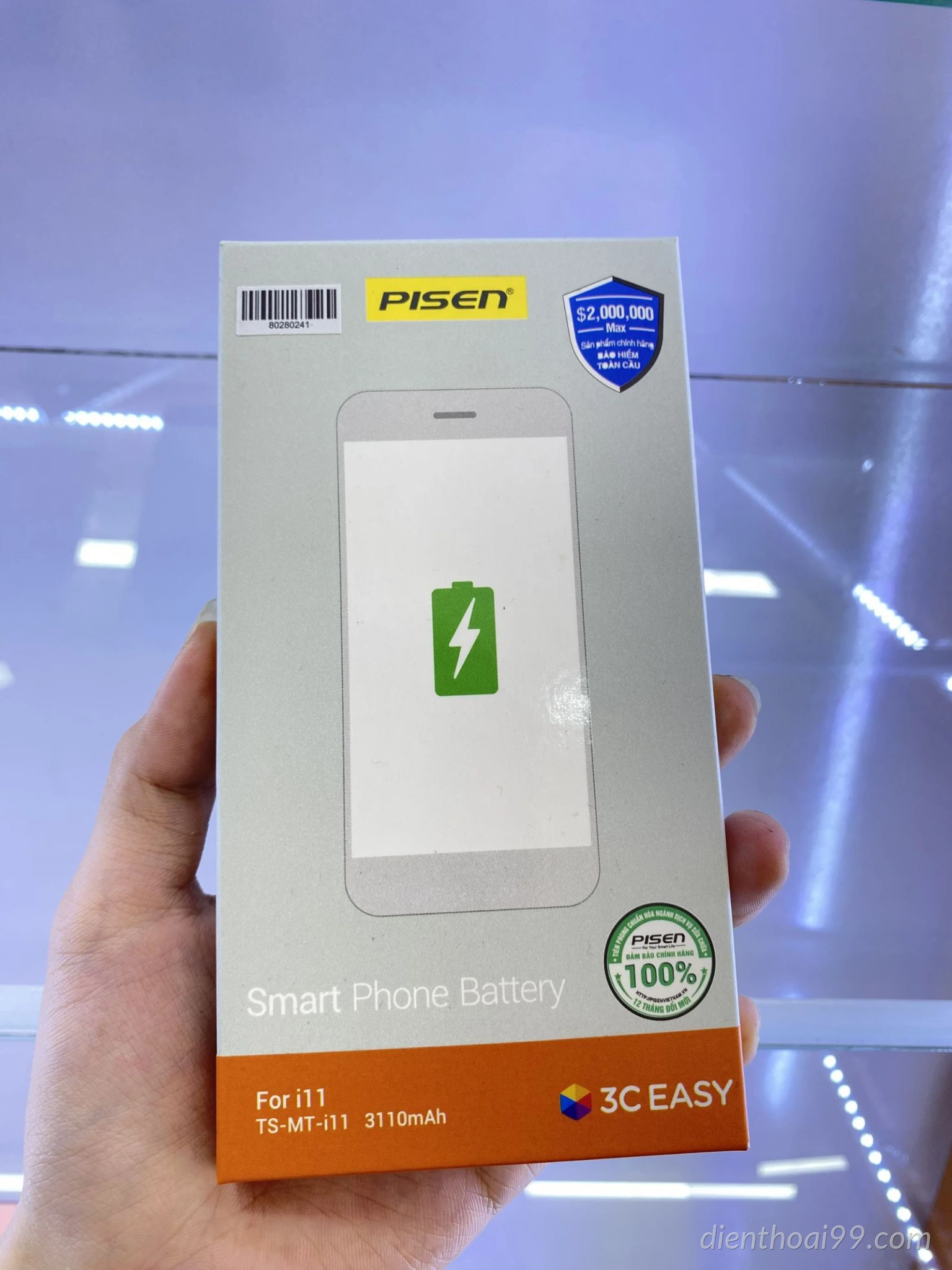 Pin Pisen iPhone 11 chính hãng tại Đà Nẵng