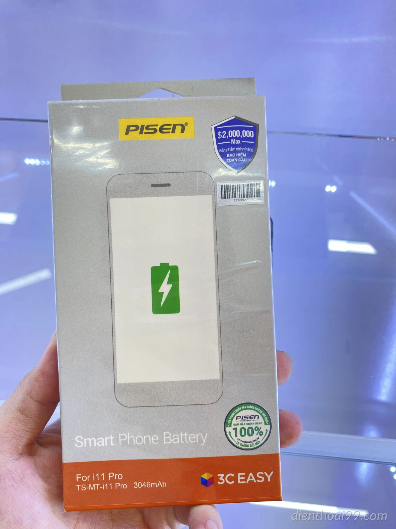 Pin Pisen iPhone 11 Pro chính hãng tại Đà Nẵng