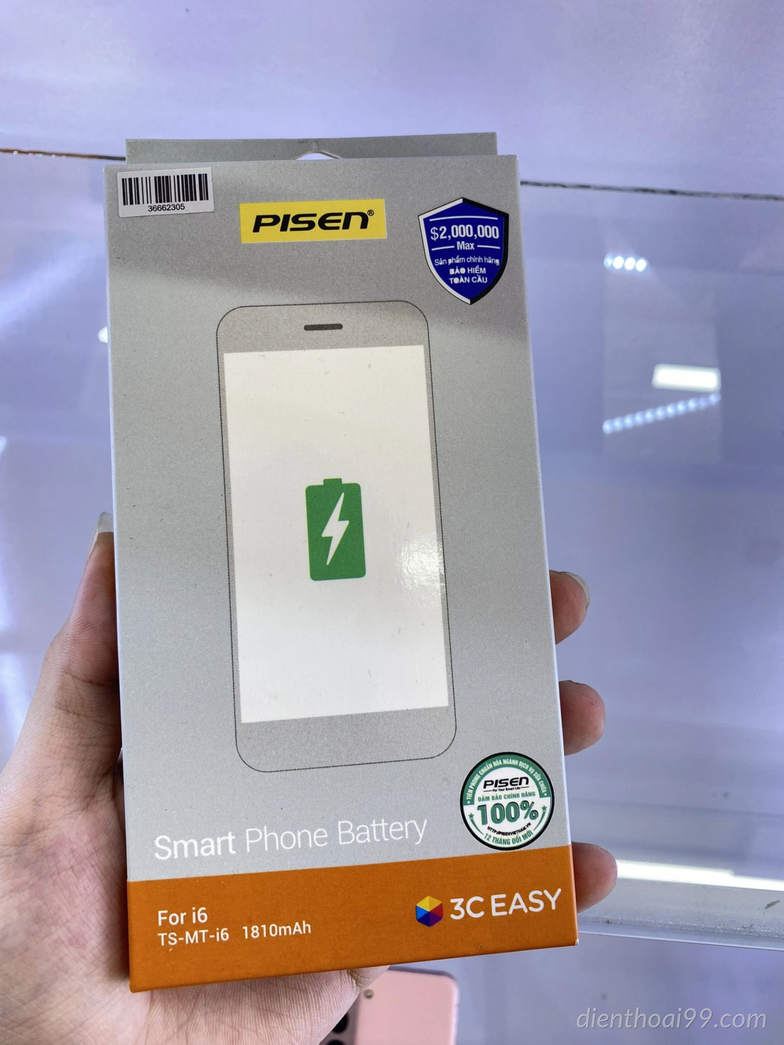 Pin Pisen iPhone 6G chính hãng tại Đà Nẵng
