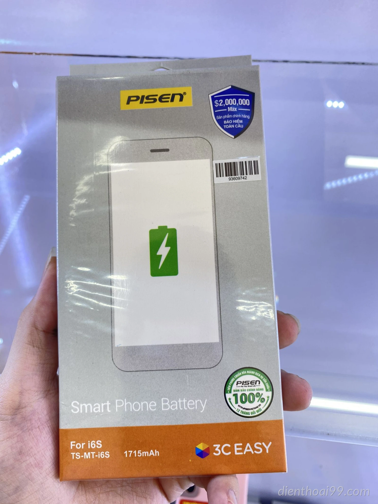 Pin Pisen iPhone 6s chính hãng tại Đà Nẵng