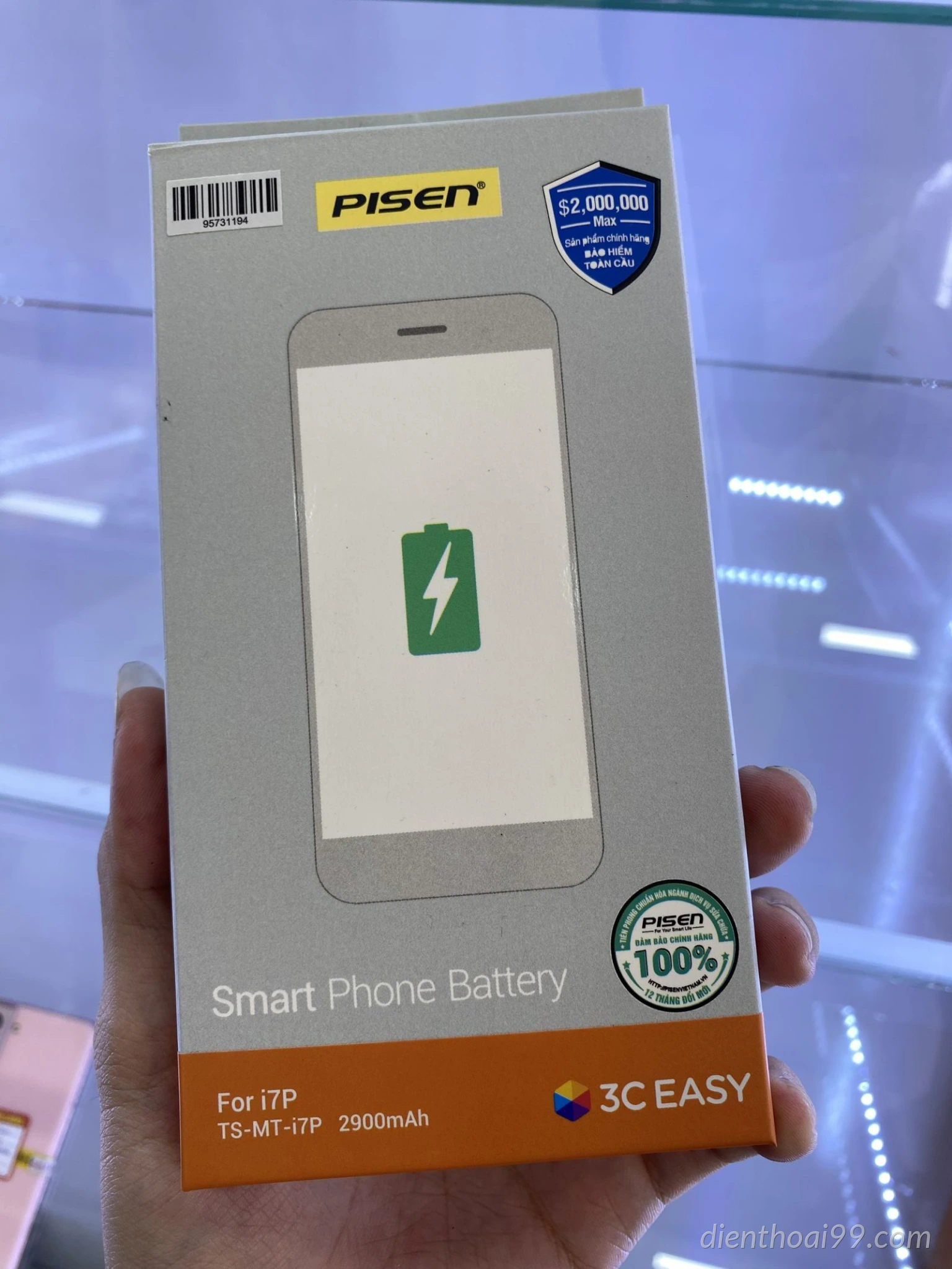 Pin Pisen iPhone 7 Plus chính hãng tại Đà Nẵng