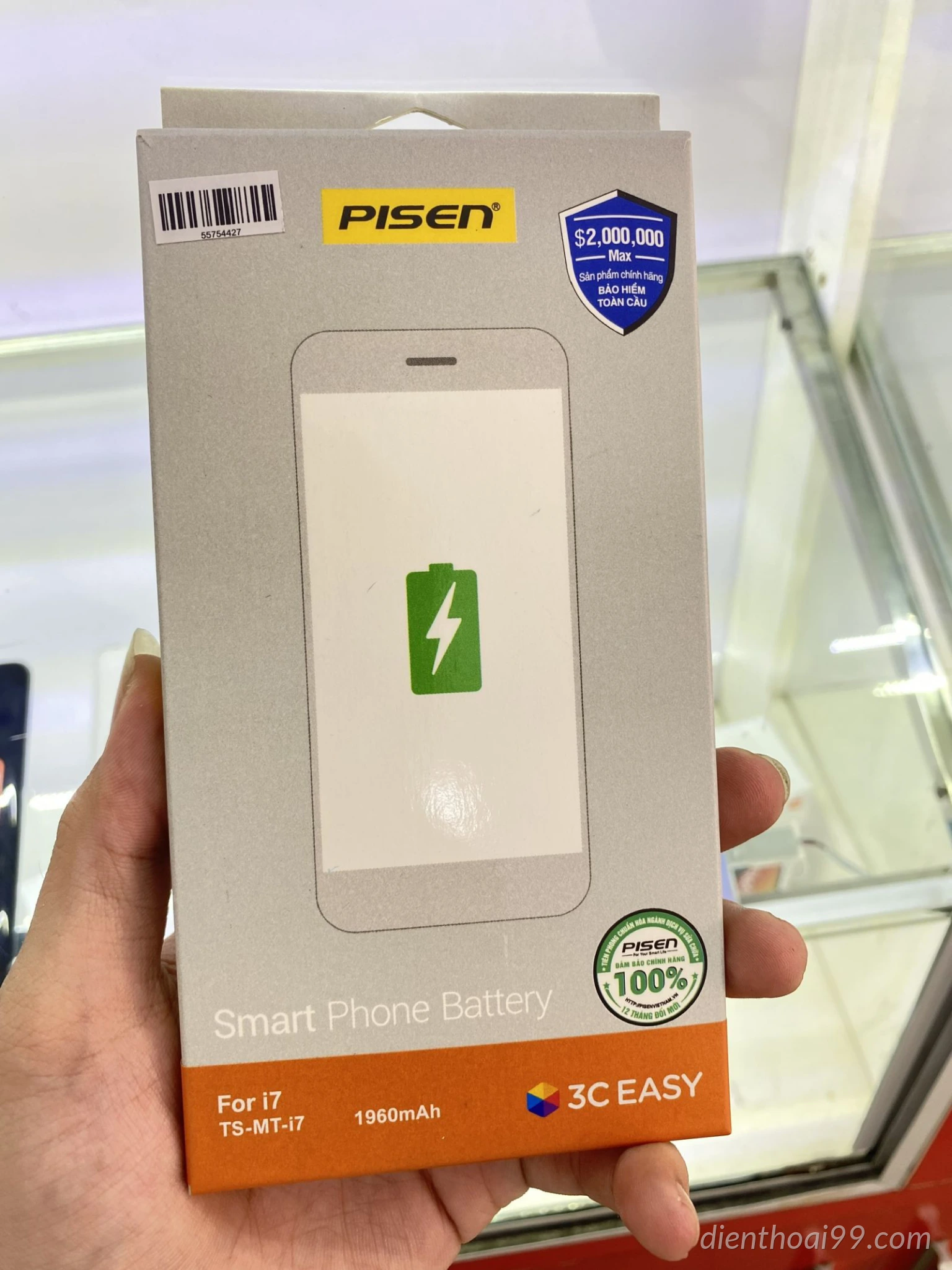 Pin Pisen iPhone 7G chính hãng tại Đà Nẵng