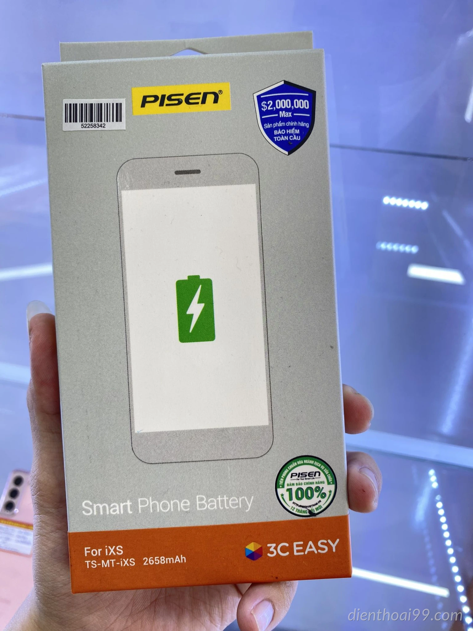 Pin Pisen iPhone Xs chính hãng tại Đà Nẵng