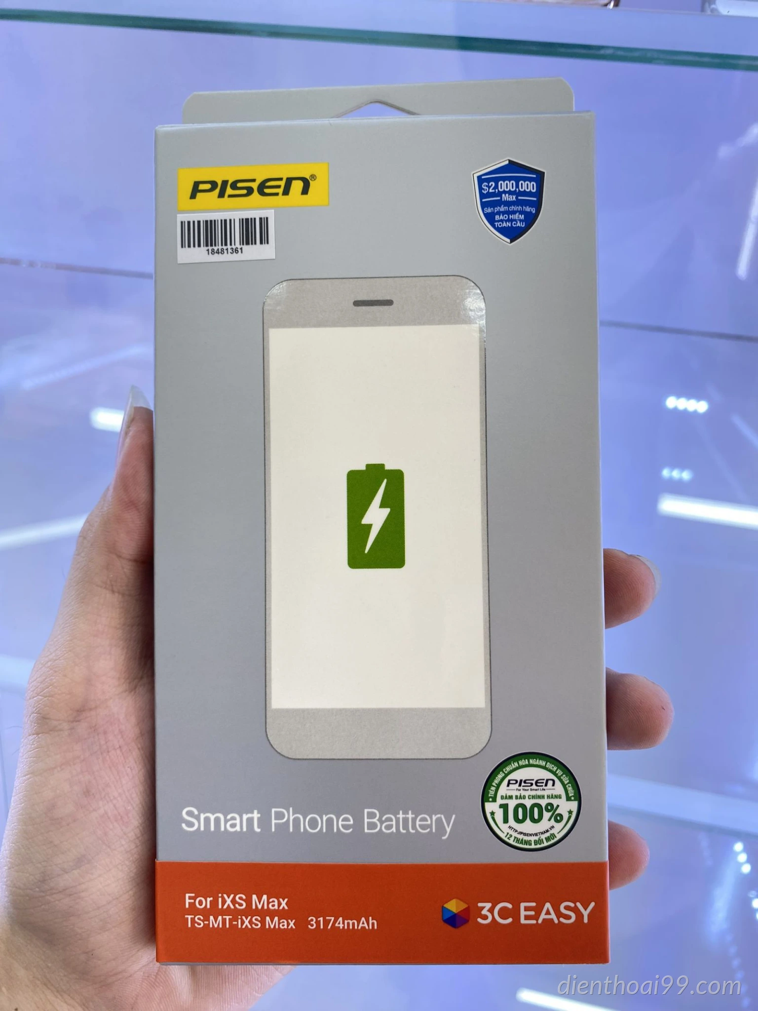 Pin Pisen iPhone Xs Max chính hãng tại Đà Nẵng