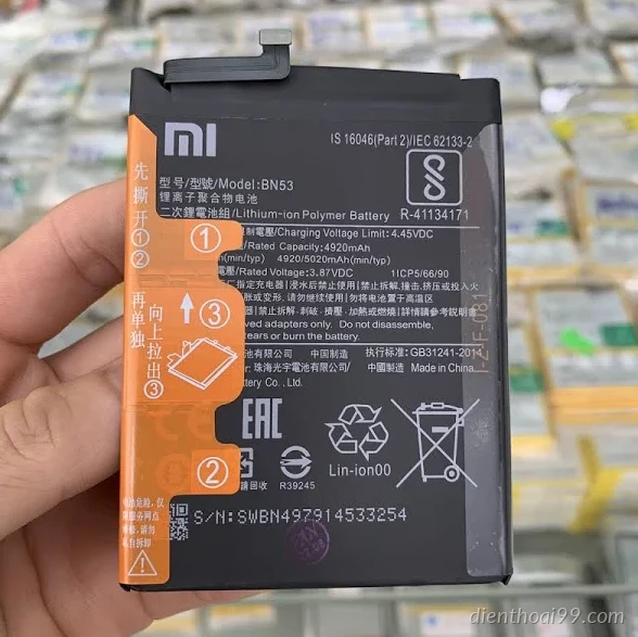 Pin Xiaomi Note 9 Pro tại Đà Nẵng