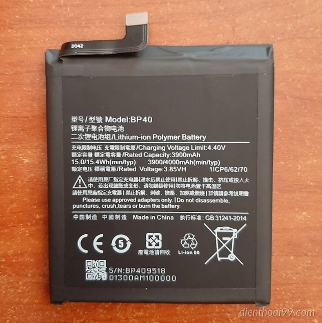 Pin Xiaomi Redmi K20 Pro tại Đà Nẵng