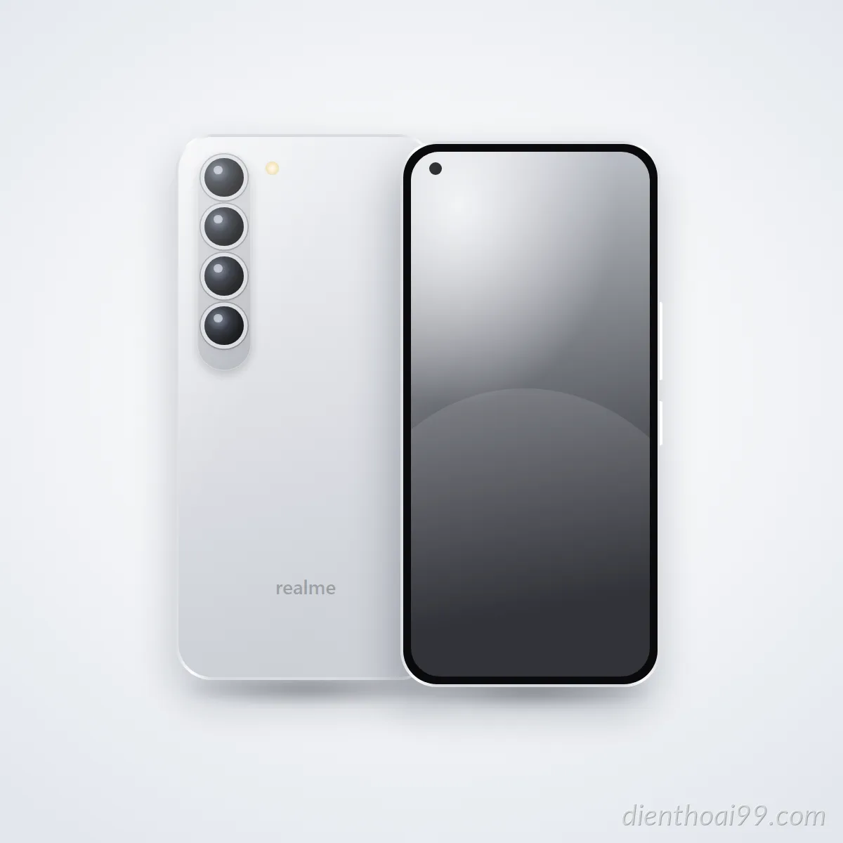 Mặt trước và mặt sau điện thoại realme 50 Pro (ảnh minh hoạ)