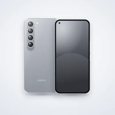 Mặt trước và mặt sau điện thoại realme A5 (ảnh minh hoạ)