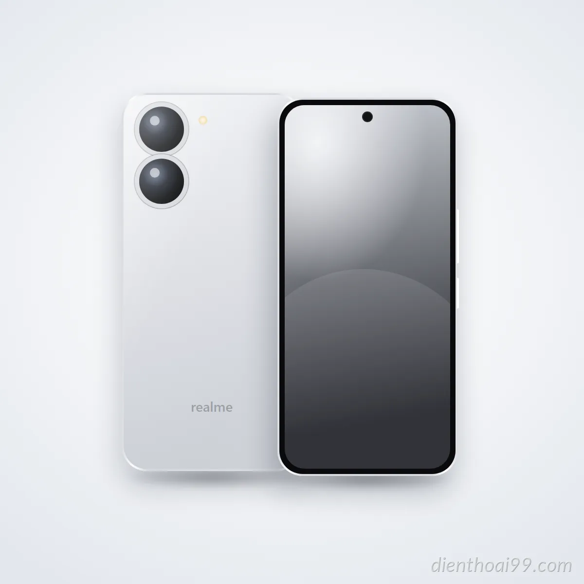 Mặt trước và mặt sau điện thoại realme C11 2021 (ảnh minh hoạ)