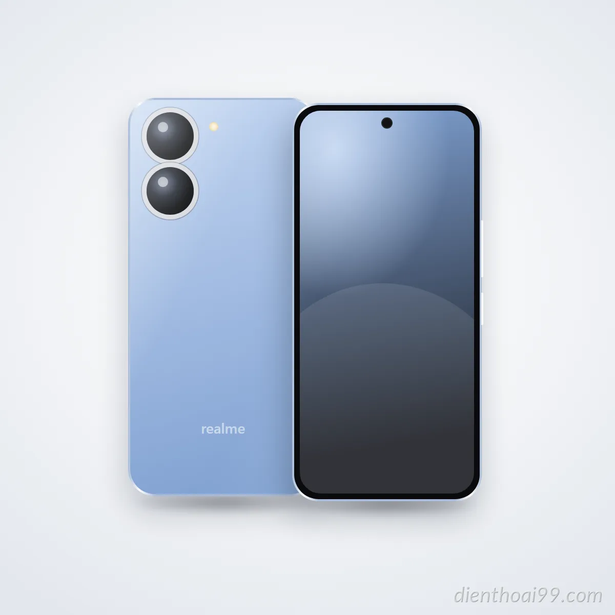 Mặt trước và mặt sau điện thoại realme C55 (ảnh minh hoạ)
