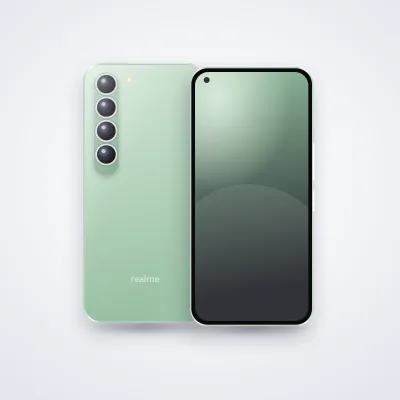 Mặt trước và mặt sau điện thoại realme Q3 Pro (ảnh minh hoạ)