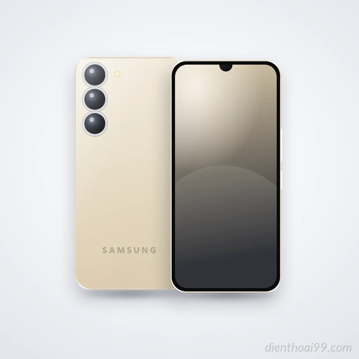 Mặt trước và mặt sau điện thoại Samsung Galaxy A566 (ảnh minh hoạ)