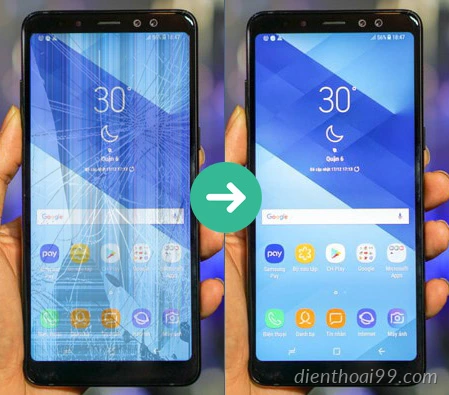 Thày màn hình Samsung A8 Tại Điện Thoại 99
