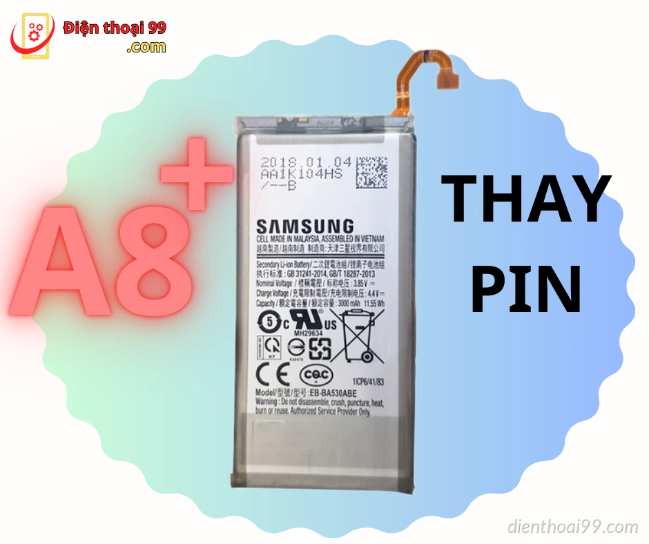 Thay Pin Samsung A8 Plus Giá Rẻ, Chất Lượng tại Đà Nẵng