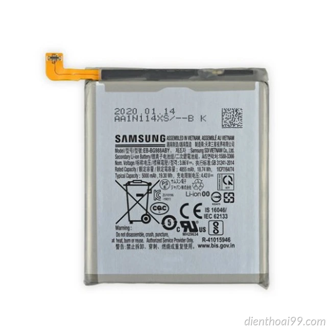 Thay pin Samsung S20 giá rẻ tại Điện thoại 99