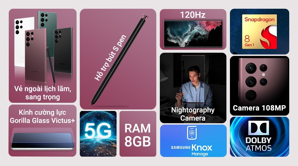 Tong quan ve Samsung S22 Ultra dienthoai99