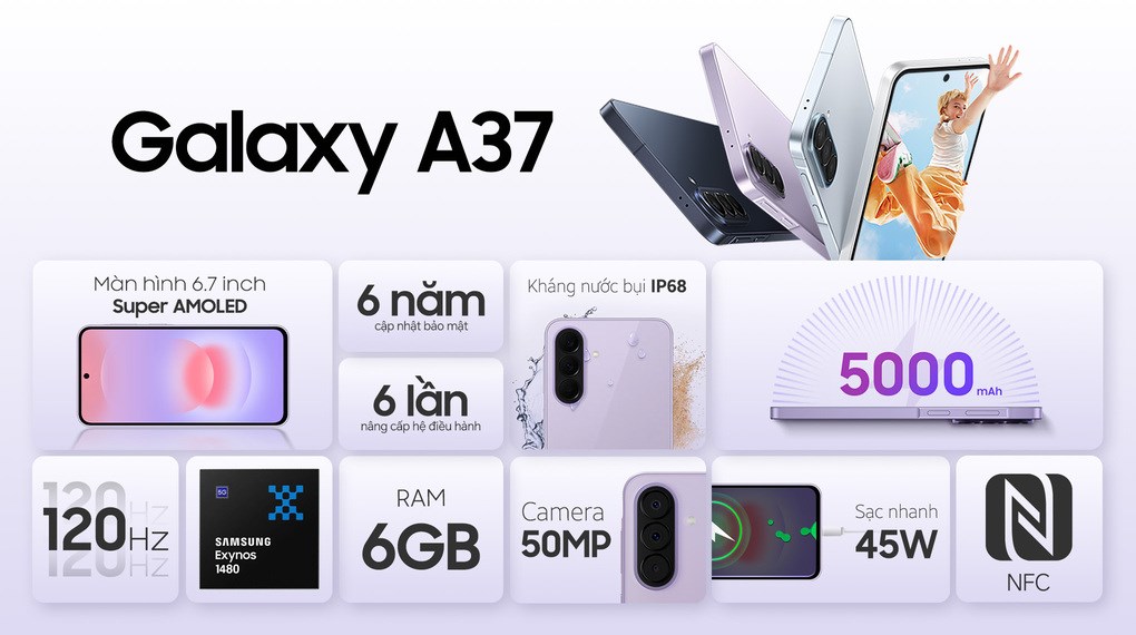 samsung a37 5g tinh nang